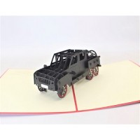 Handmade 3D pop up card vehicle off roader SUV 4x4 car birthday wedding anniversary father's day mother's day moving road trip holiday